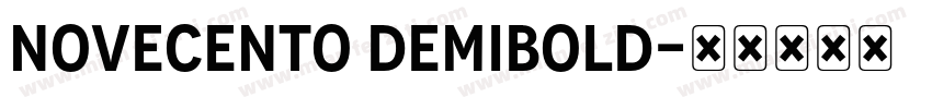 Novecento DemiBold字体转换